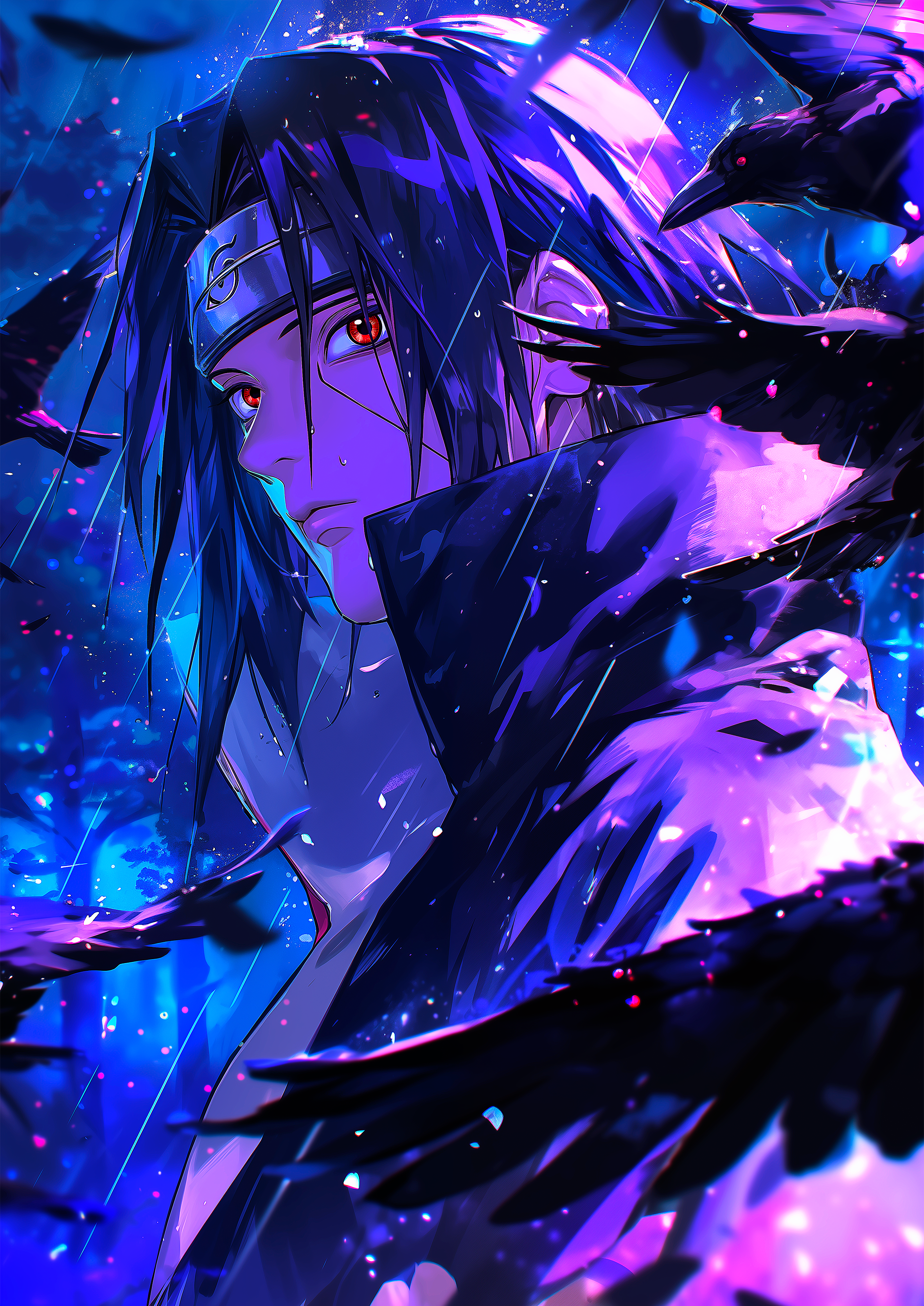 Itachi Uchiha metal wall art
